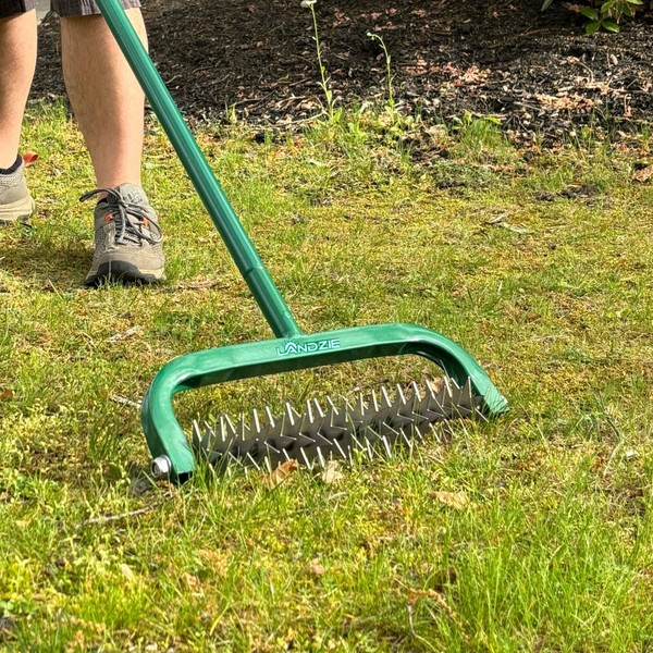 Landzie Overseeder - Rotary Cultivator Overseed Tool – Cuts Precise