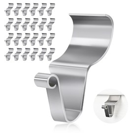 EQUIJUANCE Stainless Steel Vinyl Siding Hooks, No-Drill Design, Heavy Duty Hangers for Outdoor Decor, Lights, Wreaths, Plants (12)