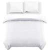MOONLIGHT20015 Single Duvet Cover - White Solid Soft Single Bedding