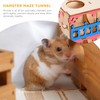 POPETPOP Climbing Toys Wooden Maze Tunnel Toy Small Pet Animals