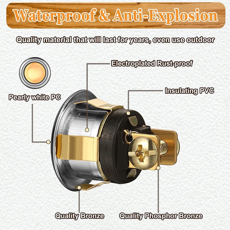 Dreyoo Round Metal Doorbell Push Button, Black Wired Lighted Up