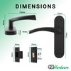 EAI Black Door Handle & Latch Set - 1 Pair