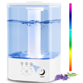 Cool Mist Humidifiers for Bedroom,FreAire 3.5L Smart 25dB MAX-Quiet Top-Fill Air Humidifier for baby,40H working,8 Color Light,Ultrasonic Diffuser for Largeroom & Plants-Blue