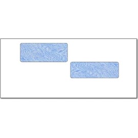 Self-Seal #10 Double Window Envelope for ADP Payroll Checks - Tinted Security, 500 Count