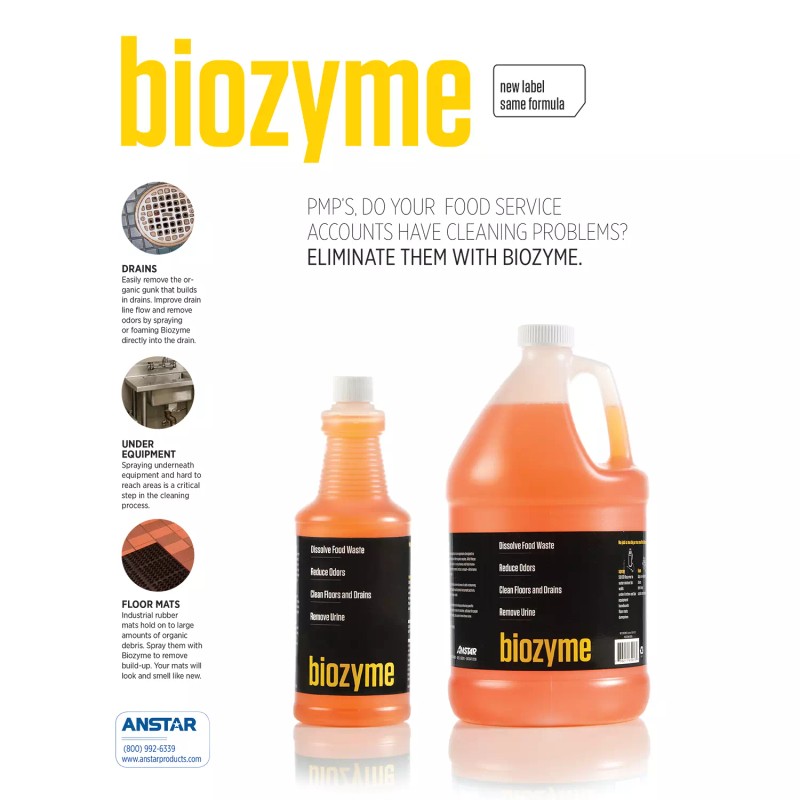 Anstar Products Biozyme - Breaksdown Grease and Organic Matter -