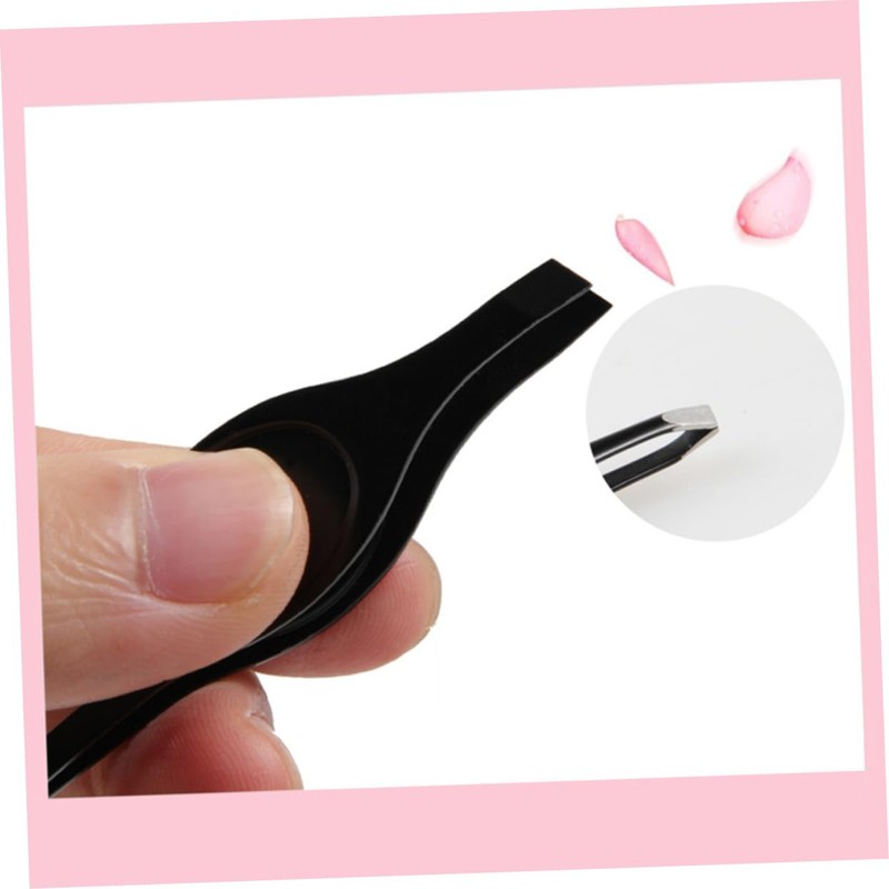 Ipetboom 1Set Stainless Steel Eyebrow Tweezers Mini Eyebrow Clips for