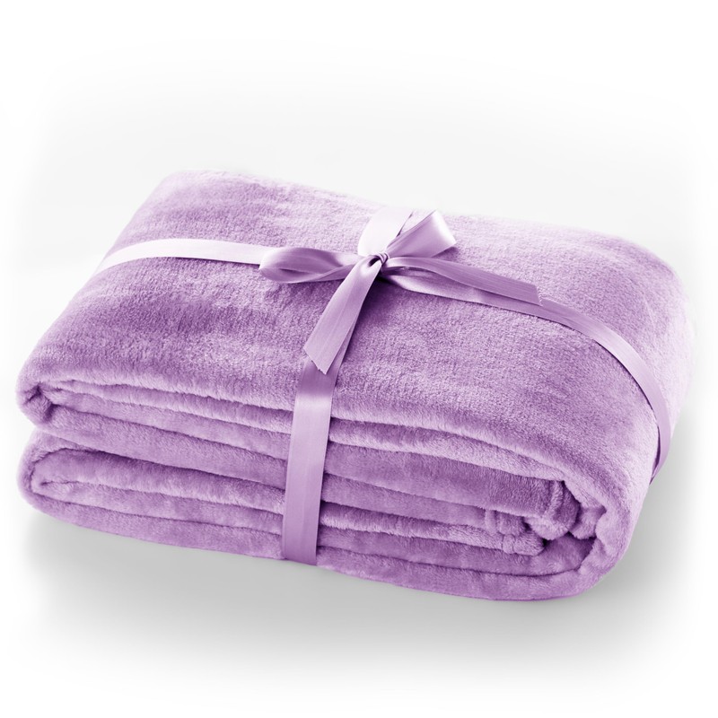 DecoKing Cuddly Microfiber Blanket Bedspread Fleece Faux Fur Blanket Fluffy