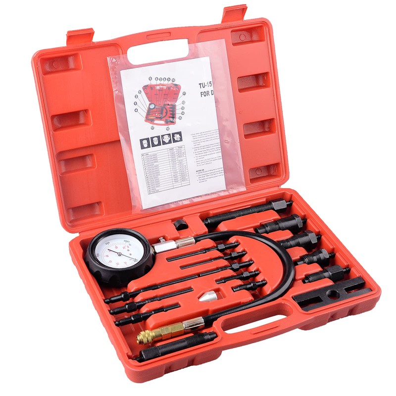DAYUAN 17 pc Diesel Engine Compression Tester Kit Tool Set