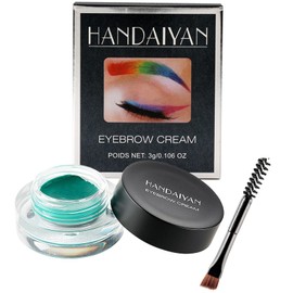 Eyebrow Pomade Waterproof Eyebrow Gel Eyebrow Pomade with Brush Long Lasting for Dense and Natural Looking Eyebrow Green