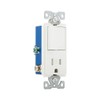 Eaton TR7730W 15-Amp 3-Wire TR Receptacle 120-Volt Decorator Combination Single-Pole
