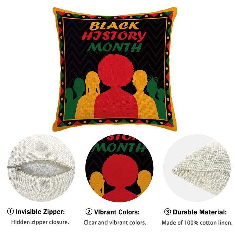 Black History Month Decorations Black History Month Pillow Covers Set