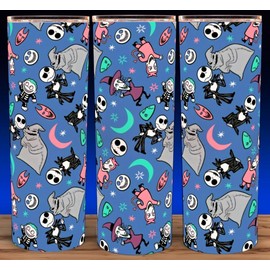 Nightmare Before Christmas Jack Skellington Pastel Blue Cup Mug Tumbler 20oz