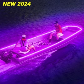 CHUSYYRAY 16ft LED UV Black Light Strip Kit, 300 Units Lamp Beads, 12V Purple