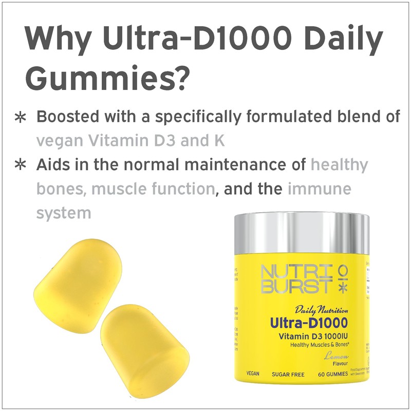 Nutriburst Ultra-D1000 Multipack - Vitamin D3 (1000IU) + Vitamin K2