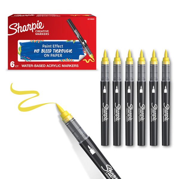 Sharpie Creative Marker Acrylic Paint Pens | Brush Tip Water-Based