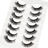 Vivis False Eyelashes 7 Pairs Lashes 3D Faux Mink Long