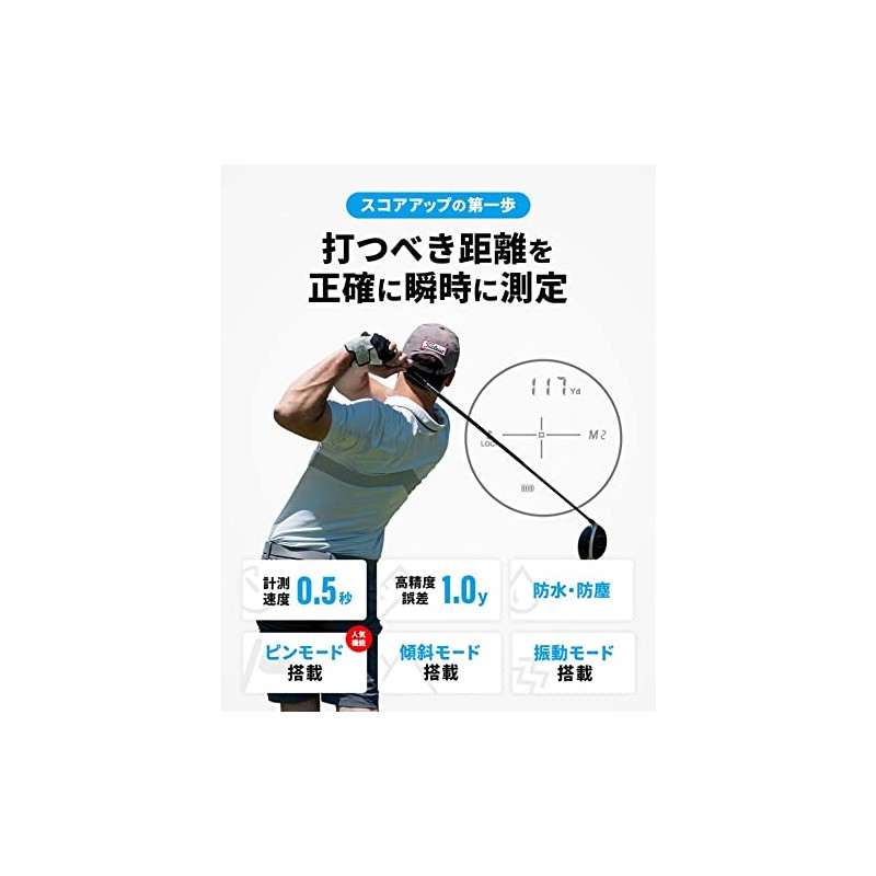 TecTecTec MINI Golf Laser Distance Meter, Measuring Instrument, Incline Mode,