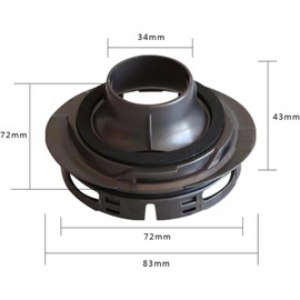 T030811 Cordless Stick Vacuum Cleaners Motor Rear Cover Adapter Parts Replacement Compatible with Dyson V7 V8