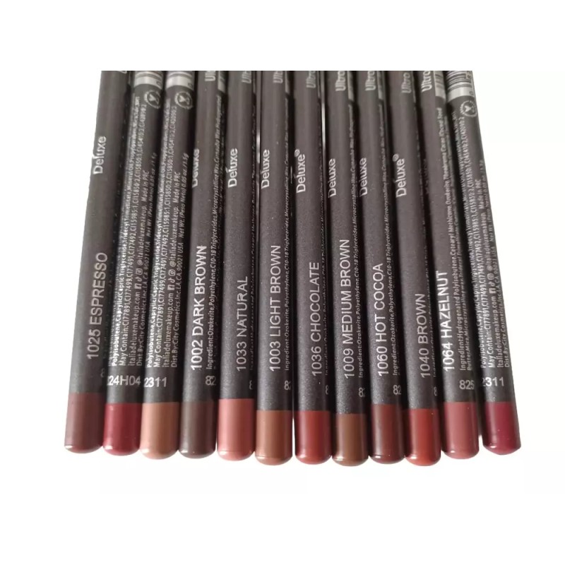 Sangpumsangseoseolmyeongchamjo 12pc 울트라 파인 립 라이너 브라운 세트 12pc Ultra