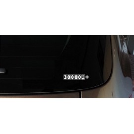 Atlanta Vinyl 300000+ sticker decal JDM ill stance FCK fresh illest high mileage miles 300K - Grey