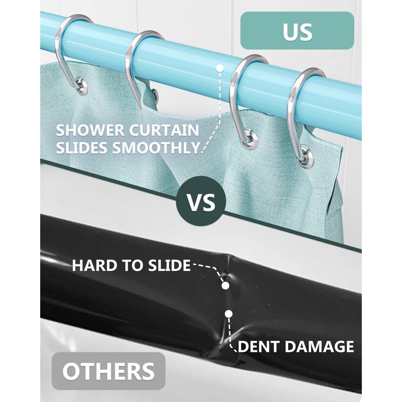TidyFriend Shower Rod Cover, 58" Shower Curtain Rod Cover, Protective