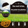 Do Not Trim Sign,Bilingual Plant Sign in English and Spanish,