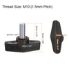 sourcing map 4pcs Tee Wing Knobs M10 x 20mm Metric