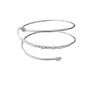 HUNO Minimalist Metal Punk Spiral Coil Upper Arm Cuff Open