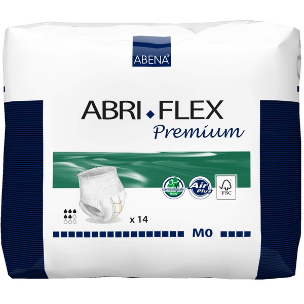 Abena Abri-Flex Premium Protective Underwear, Level 0, Medium, 14 Count