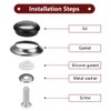 Rairsky Pack of 10 Pot Lid Handles, Lid Handle for