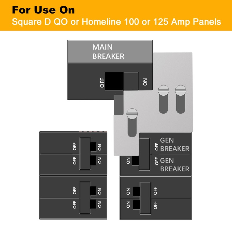 QYZZRS Generator Interlock Kit Compatible with Square D QO or
