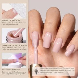 AILLSA Esmalte de uñas de gel nude capuchino, esmalte de gel neutro marrón claro moca, esmalte de gel gelatina, color bronceado natural para uñas, rem
