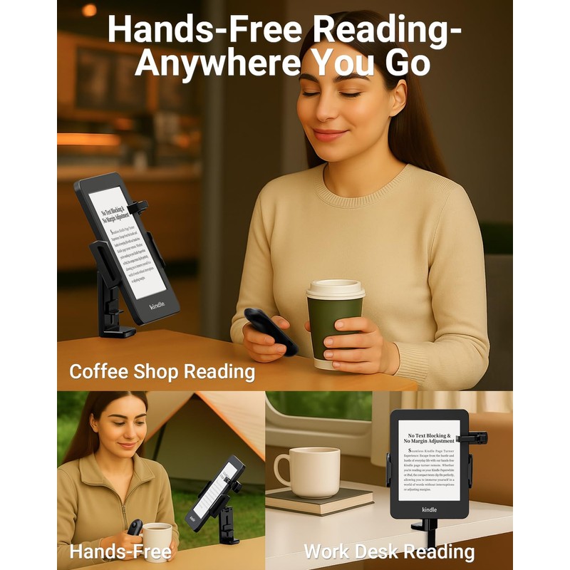 Kindle Travel Stand with Remote Page Turner – Foldable Kindle