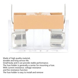 Tissting Pack of 20 Fuse Holder, Fuse Holder Housing with Transparent Double Terminals Fuse Cover PCB Mount Holder Housing for 5X 20 Fuses