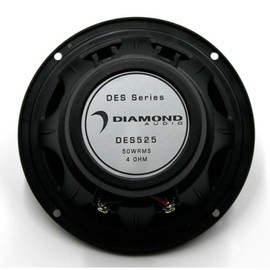 Diamond Audio DES525 5.25" 60W RMS Diamond Elite Series 2-Way Coaxial Speaker System + Free LAB Sticker