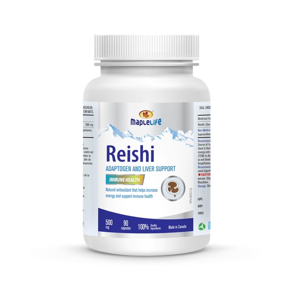 MapleLife Reishi Mushroom 500mg 90 Capsules Nature Antioxidant that Helps