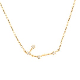 PAVOI 14K Yellow Gold Plated Astrology Constellation Horoscope Zodiac Necklace 16-18" - Gemini