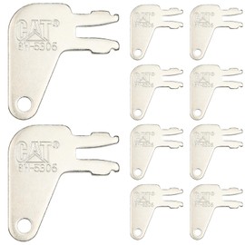 8H5306 Cat Master Key for Caterpillar CAT Heavy Equipment Battery Disconnect and Older Ignitions, 10-Pack