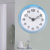 Suction Cup Waterproof Round Mini Wall Clock Decoration For Bathroom