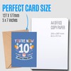 Funny 10th Birthday card for boy or girl with envelope