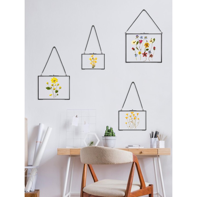 REDHUGO Hanging Pressed Flower Frame Handmade Double Glass Picture Frame