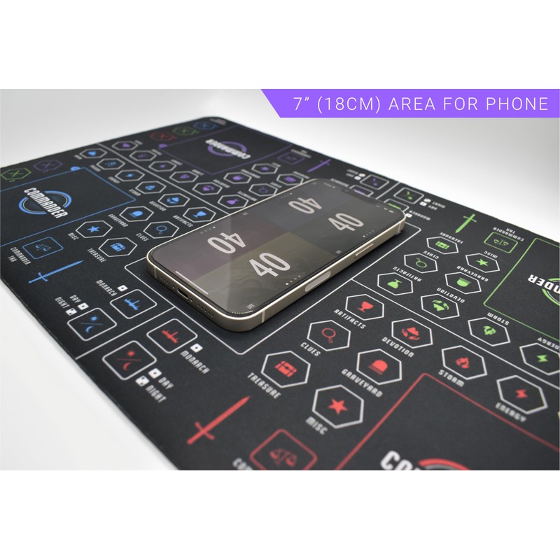 Ultimate Commander Zone MTG Mat | 17"X11" EDH Life +