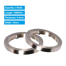 Nickel Plated Strips 2 Rolls 32.8ft(10M),0.2x10mm for 18650 Battery Welding,Connecting Plate Steel Tape for Battery and Spot Welding