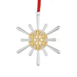 Nambé Snowflake Ornament, 2024 Annual Collectible Christmas Decoration, Elegant Winter Wonderland Holiday Keepsake, Unique Seasonal Gift Idea for Tree, Window, Mantel Display