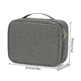 Cable Bag, Electronic Hard Drive Bag, Waterproof Cable, Cable Organiser, Cable Organiser for Storing Chargers, Cables and Various Accessories (Grey)