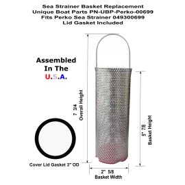 Unique Boat Parts Perko sea strainer Basket 049300699D