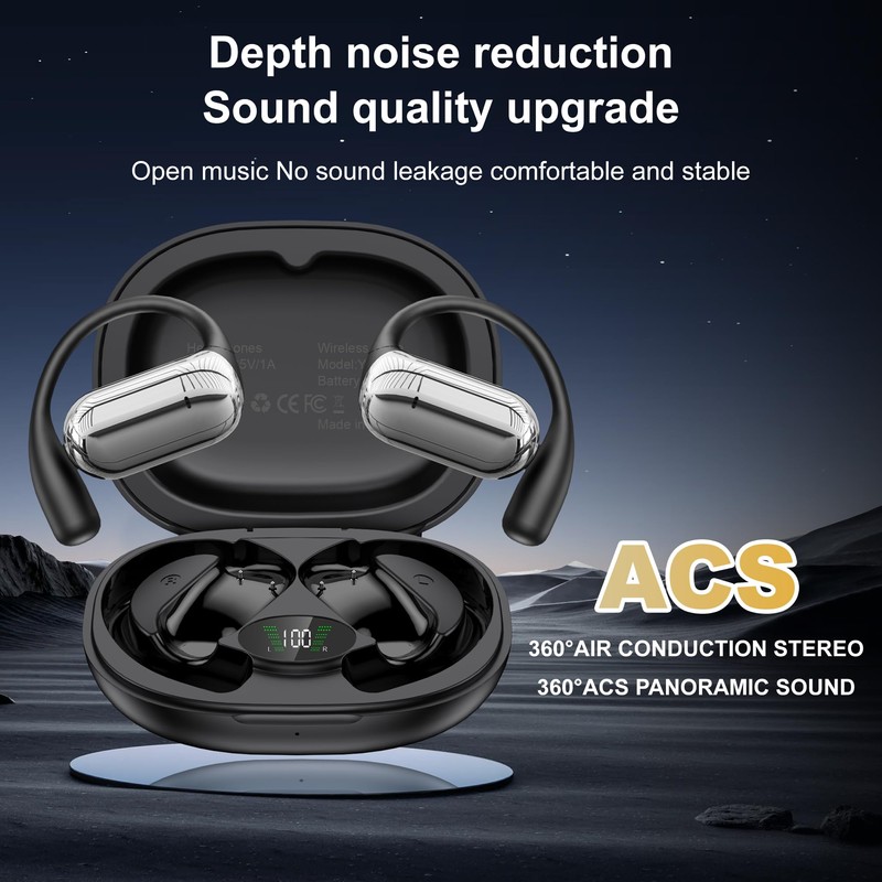 AI Language Translator Earbuds,OWS 3 in 1 Translation Earbuds Real