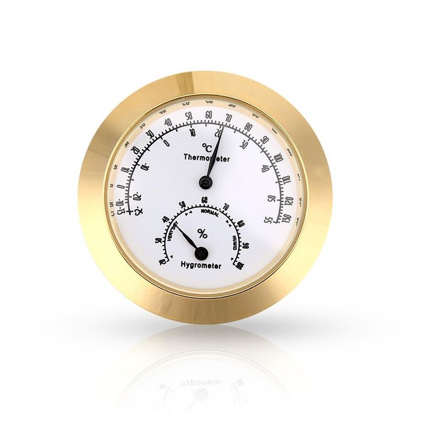 Violin Thermometer Hygrometer, Round Digital Guitar Humidity Temperature Meter for
