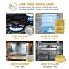 MESTAEK 10" Aluminum Foil Pans with Lids (5 Pack), Heavy