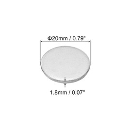 PATIKIL 7mm Steel Disc, 100Pcs Round Metal Stamping Blanks Tags Circle Stainless Steel Strike Plate DIY for Engraving Stamping Jewelry Craft